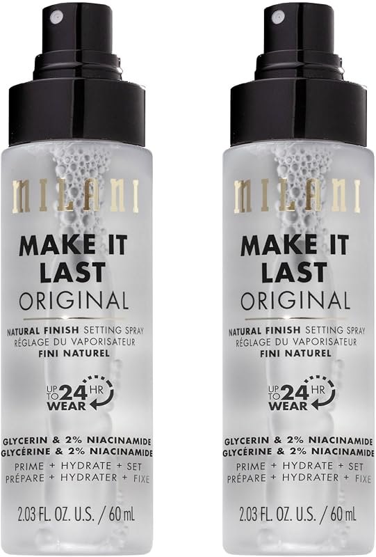 Milani Setting Spray + Primer, Make It Last Original Natural Finish 2-Pack — makeup setting spray pack for makeup