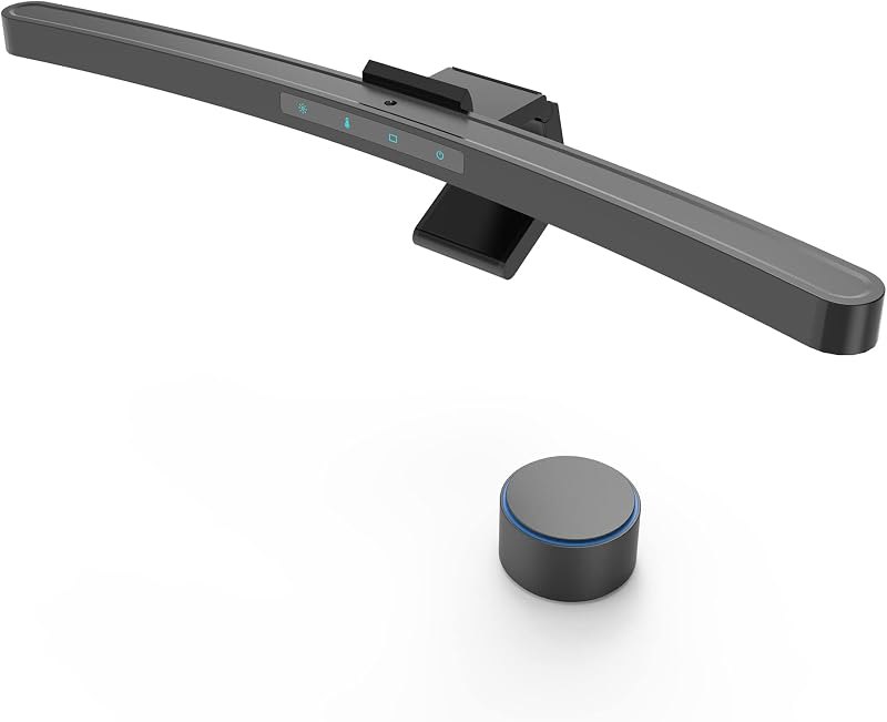 Curved Monitor Light Bar with Wireless Remote,Monitor Auto-Dimming and Camera Base,Applicable to All Screens. No