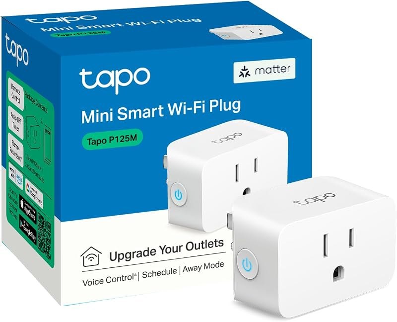 Tapo Matter Compatible Smart Plug P125M, 15A/1800W Max — Matter for best smart plug best rated