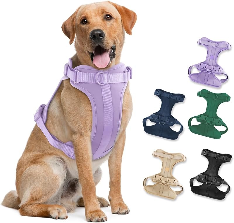 Wisedog Lightweight No Pull Dog Harness, Lilac, Large — harness for best dog accessories travel compact