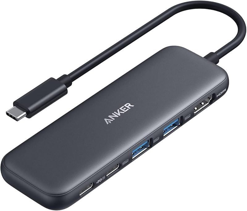 Anker USB C Hub, 5-in-1 USBC to HDMI Splitter with 4K Display — dock for best standing desk accessories