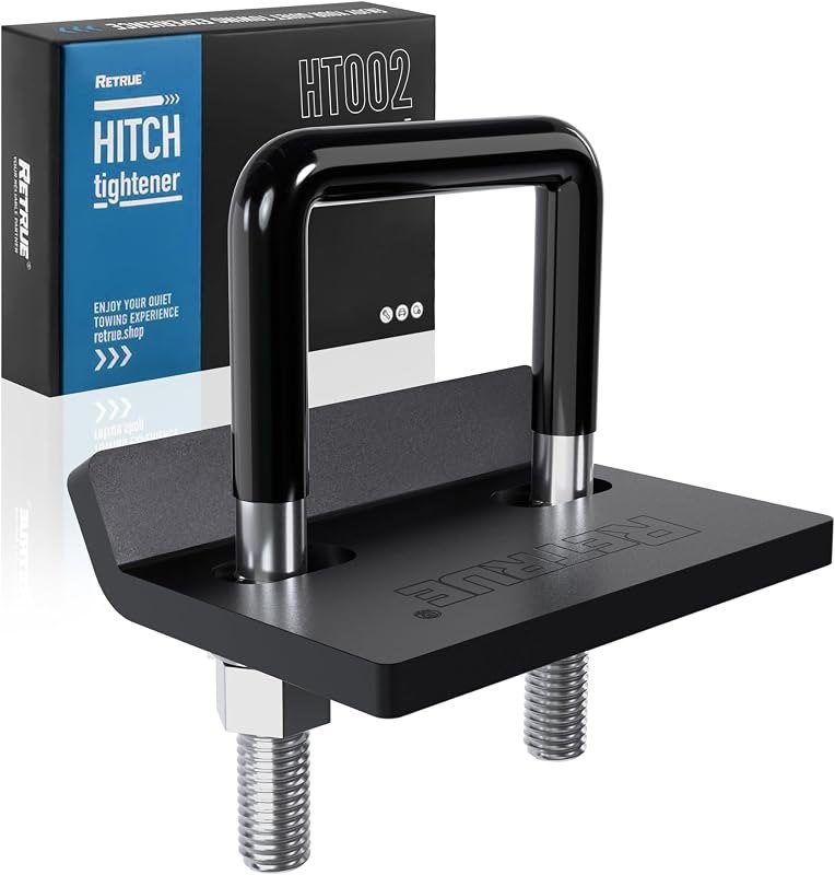 RETRUE Anti Rattle Hitch Tightener 1.25"-2" Rubber Coated Hitch Stabilizer — hitch-tightener for trailer hitch compact