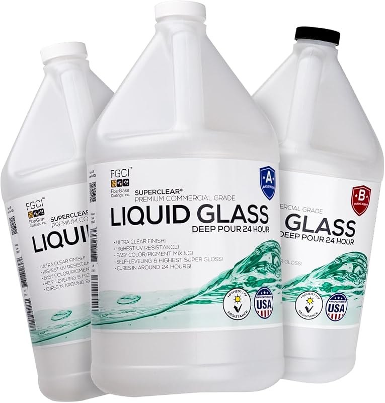 Superclear 24 Hour Fast Cure Deep Pour Epoxy Resin 3 Gallon Kit, 1" Clear — underwater-epoxy-pond for pond leak sealer