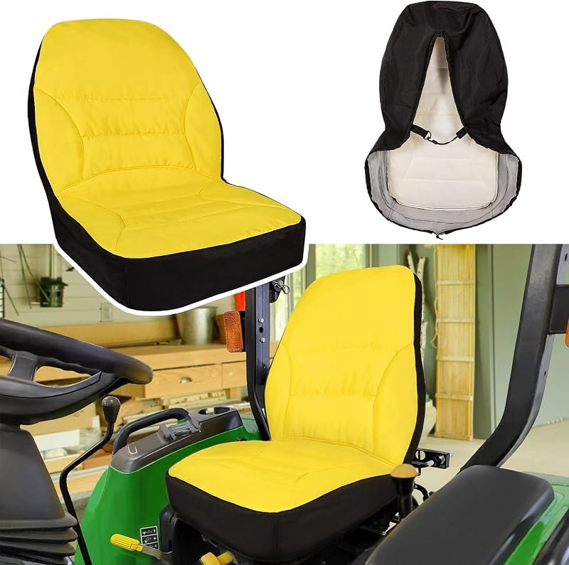LP95233 Large Seat Cover Compact Utility Tractor Cushioned Seat Up to 18" High Fits for Compact Utility Tractor -