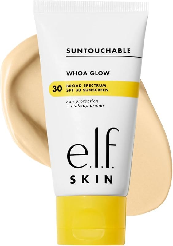 e.l.f. SKIN Suntouchable Whoa Glow SPF 30, Sunbeam — Makeup and SPF that will not break y for makeup spf will not