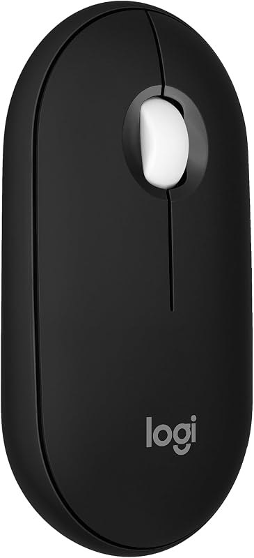 Logitech M350s Pebble 2 Bluetooth Wireless Mouse - Black — ergonomic for best quiet wireless mouse travel compact