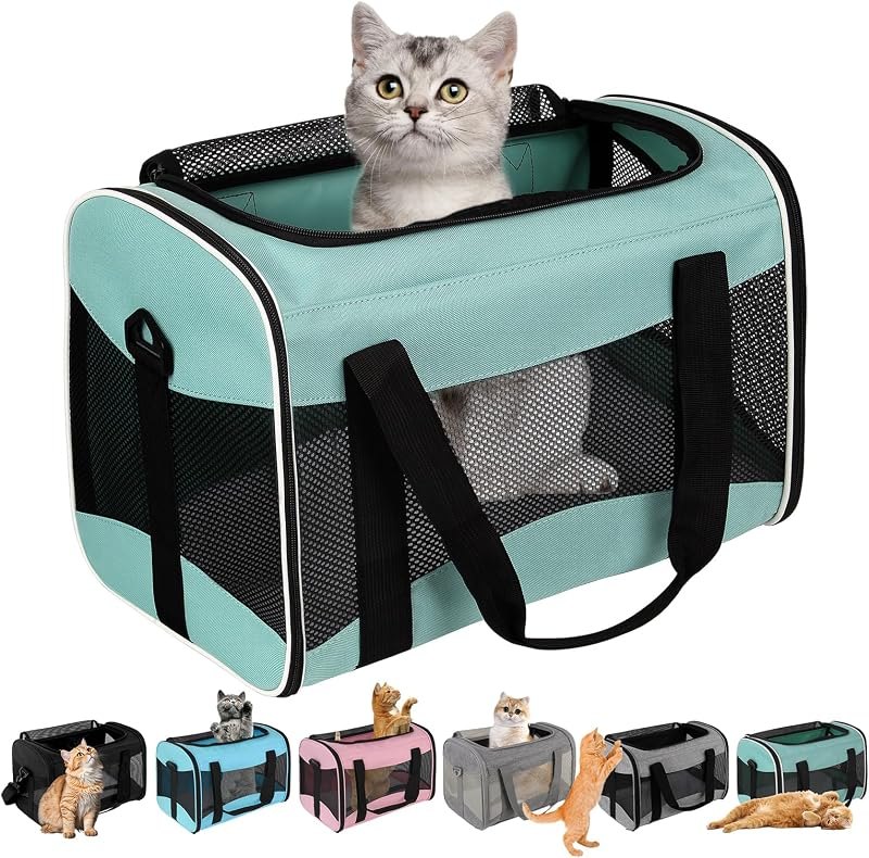 Cat Dog Carriers Soft-Sided Pet Carrier Large Cats for Medium Big Cat Small Dog Puppy up to 16lbs TSA Airline Approved