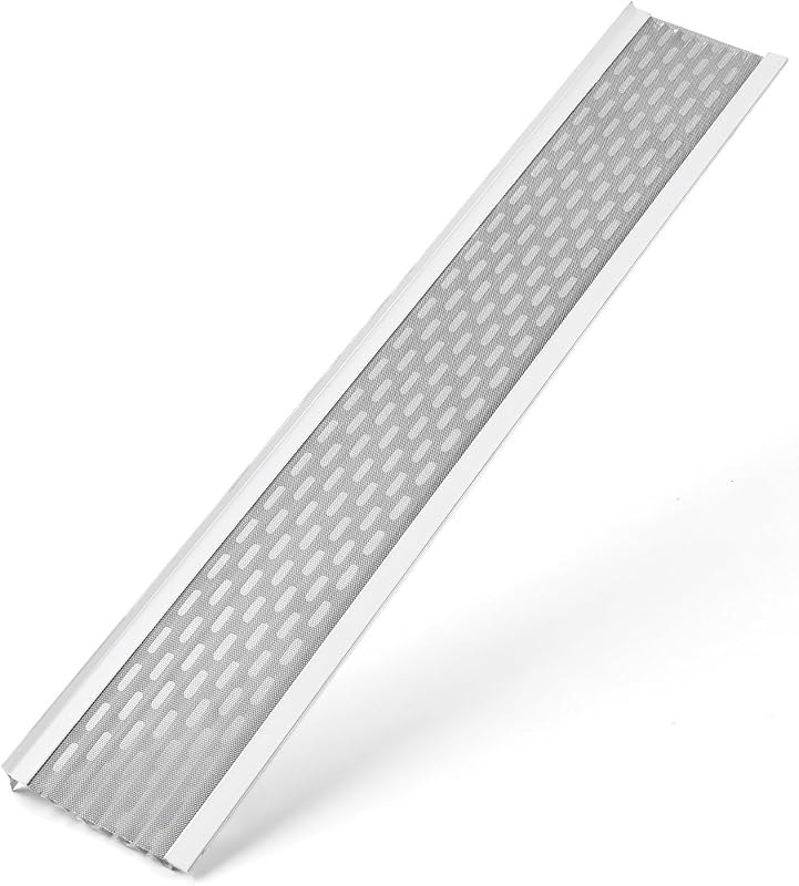 DIY Gutter Guards, 5 Inch, Sample, Stainless Mesh, White — gutter guard replacement for gutter guard under 30 budget