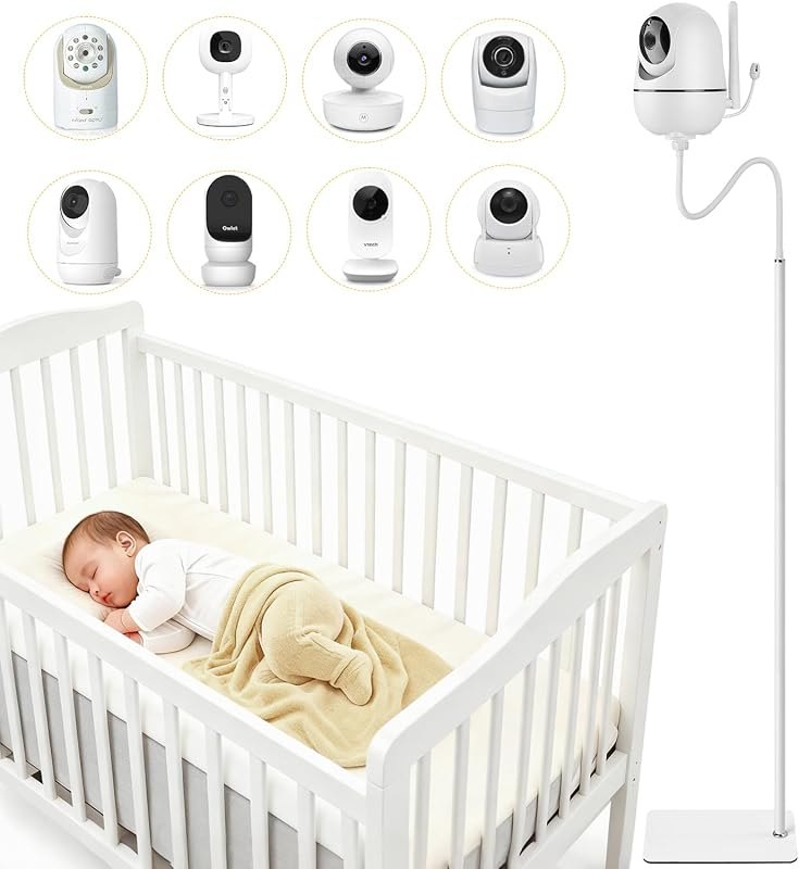 iTODOS Baby Monitor Floor Stand Holder Mount Compatible with HelloBaby HB6550/6560,Infant Optics DXR-8 Pro,Nanit Pro &