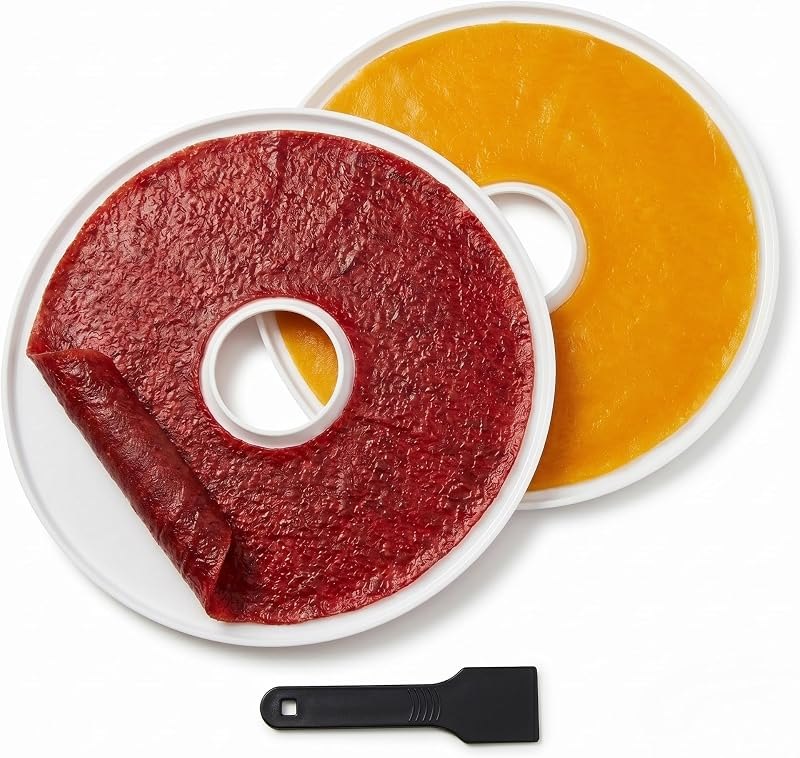 2-Pack Fruit Leather Trays for Dehydrator with Nylon Spatula — food dehydrator no leak for food dehydrator