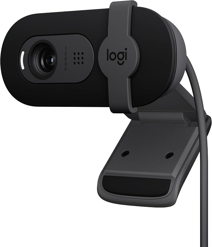 Logitech Brio 101 Full HD 1080p Webcam for Streaming and Meetings - Black — privacy shutter for best webcam for zoom