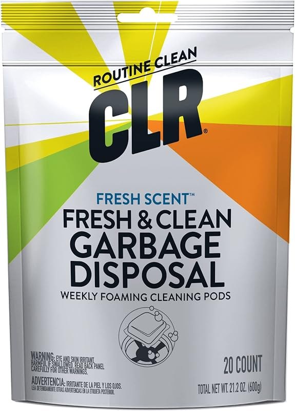 CLR Brands Garbage Disposal Cleaner and Deodorizer Pods, 20 Count — clr cleaner pack for clr cleaner under 30 budget