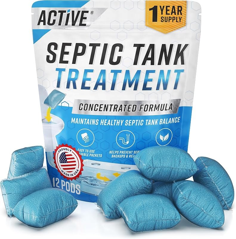 Septic Tank System Treatment Pods - 12 Dissolving Packets