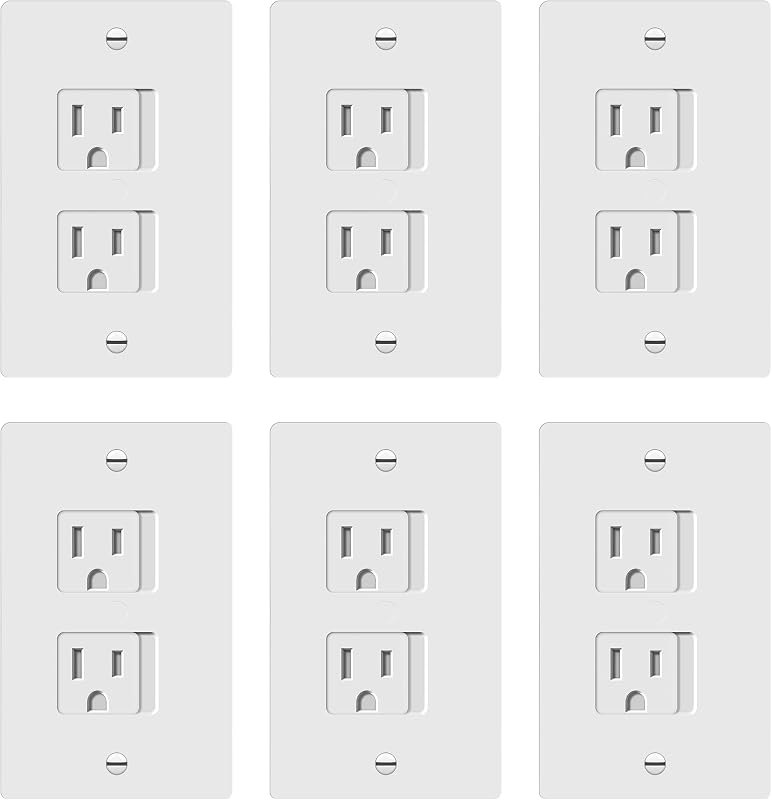 ENERLITES Child Proof Outlet Cover, Self-Closing, Fits Both Duplex and Decorator Outlet, Safety Design