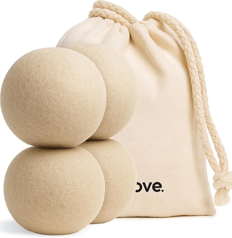 Vove Natural Hemp Dryer Balls 4 Pack, Reusable Fabric Softener — wool dryer balls no leak for wool dryer balls