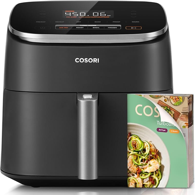 TurboBlaze Air Fryer, 9-in-1, 6 Qt, PFAS-Free Ceramic Coating — Cosori for best air fryer