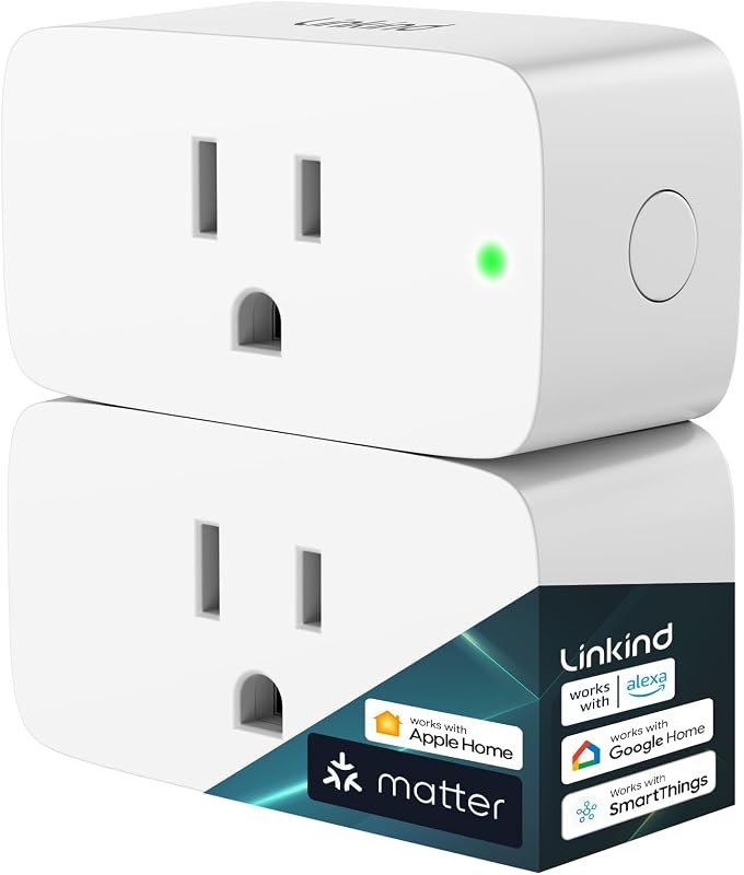 Matter Smart Plug, Work with Apple Home, Alexa, Siri, Google Home — Meross for best smart plug travel compact