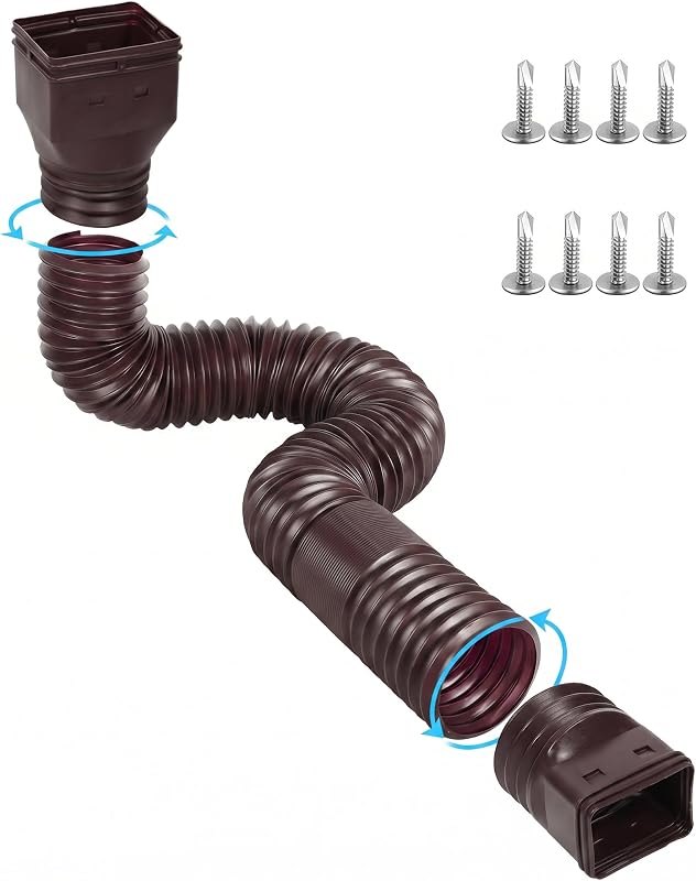Ogutter Rain Gutter Downspout Extensions, Downspout Extender for Rainwater Drainage Flexible, Down Spout Drain