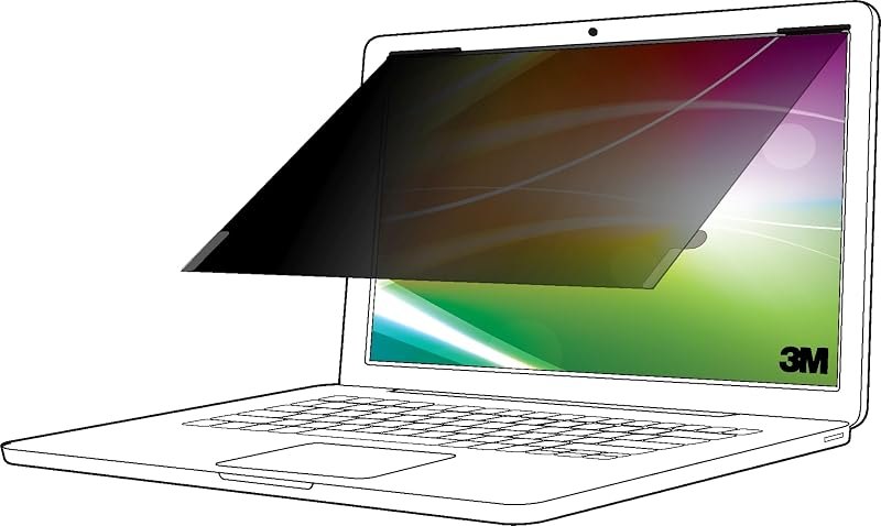 3M Bright Screen Privacy Filter for 14in Laptop, 16:10, BP140W1B, Plastic — laptop privacy screen 14 heavy duty for