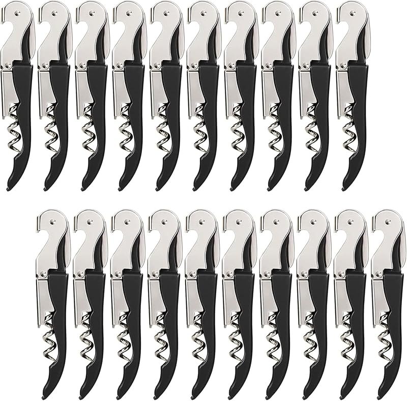 HYZ Wine Openers Bulk 20-Pack for Bartender, Waiter Corkscrew-Black — waiters corkscrew amazon for waiters corkscrew