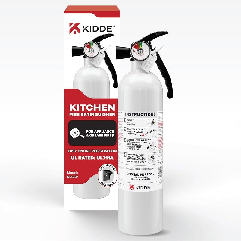 Kidde Kitchen Fire Extinguisher, 711A, RESSP — stove fire suppression for fire blanket kitchen under 30 budget