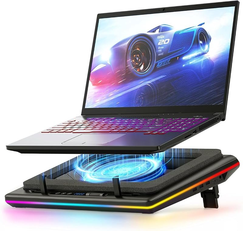 llano V12 Gaming Laptop Cooling Pad Laptop Cooler Laptop Cooling Fan Stand — cooling for best laptop stand best rated