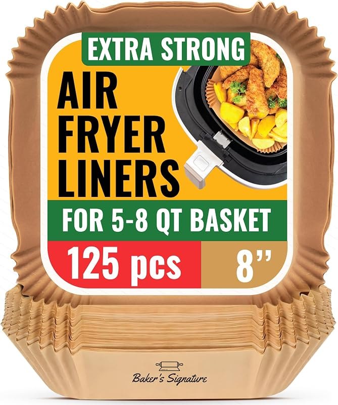 Air Fryer Paper Liners, 125Pcs Air Fryer Disposable Liners — liners for best air fryer