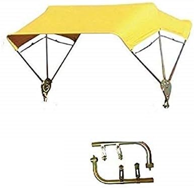 Yellow Complete 3 Bow 48" Tractor Umbrella Buggy Top w/ fender Mounts JBT3 — tractor-canopy-for-home for tractor