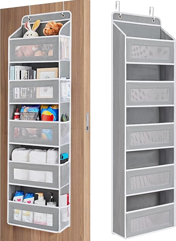 Over-door organizers that do not slam