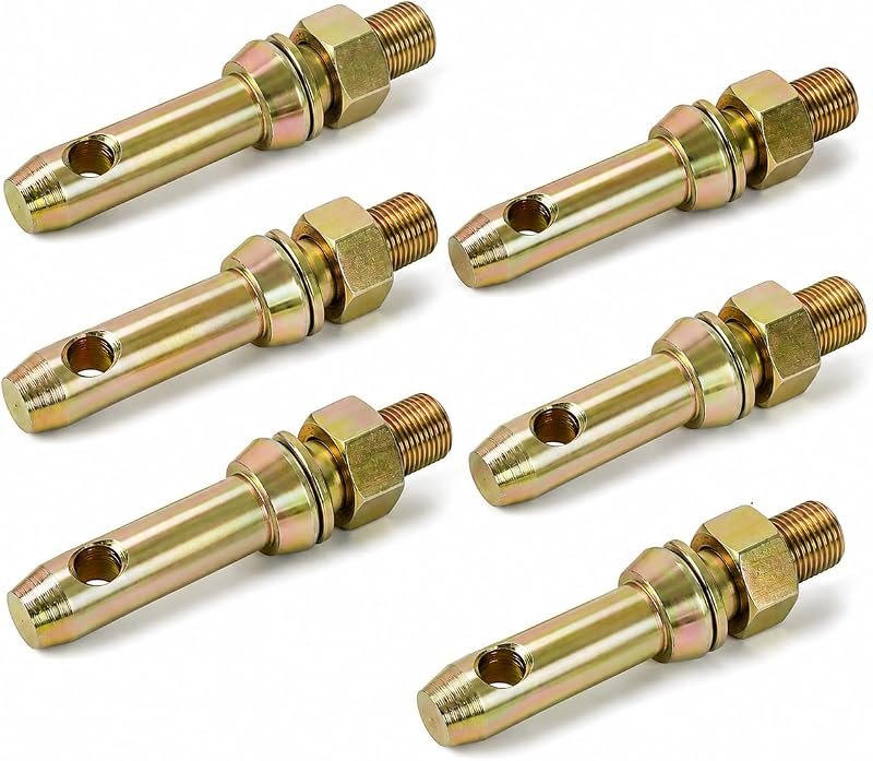 Hitch pin S07020800 Cat 1 Draw Pin Accessories for Tractors, 3 Point Hitch Parts,5-1/2-Inch, 6 Pack —