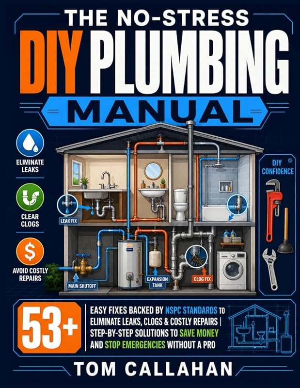 The No-Stress DIY Plumbing Manual: 53+ Easy Fixes Backed by NSPC Standards to Eliminate Leaks, Clogs & Costly Repairs