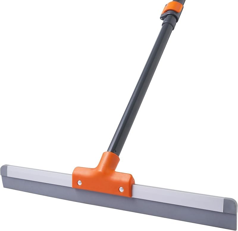 CLEANHOME Rubber Floor Squeegee with Extendable Long Handle — best shower squeegee for shower squeegee durable heavy
