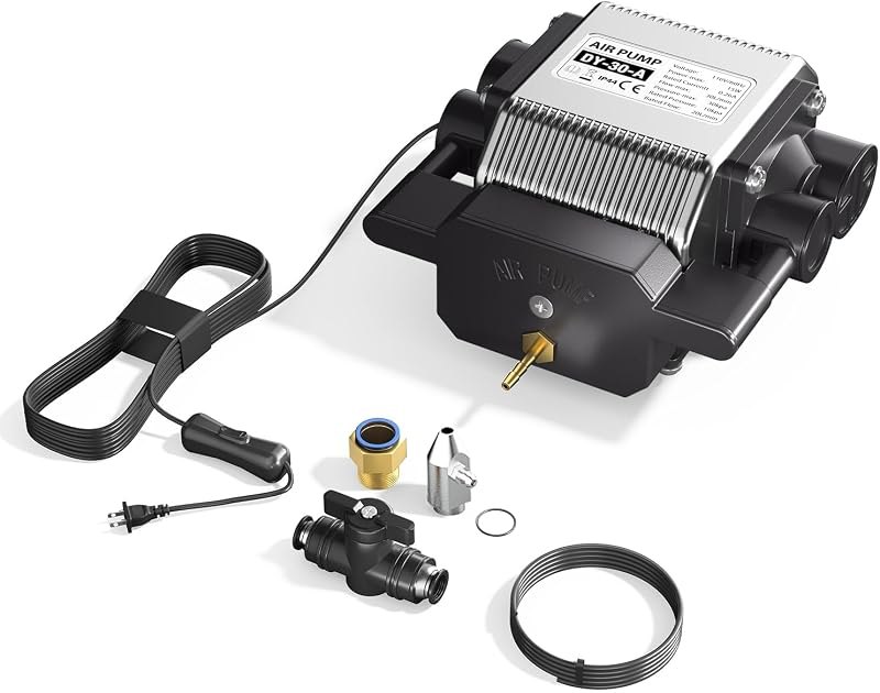 Longer Laser Engraver Air Assist kit for RAY5 10W/20W, Large Airflow, Adjustable Airflow of 10-30L/min, for CNC