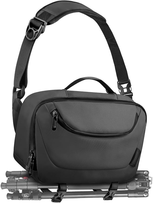 TAAOKA Camera Sling Bag,Waterproof Camera Case with Tripod Holder,Lightweight DSLR/SLR/Mirrorless Camera Bags