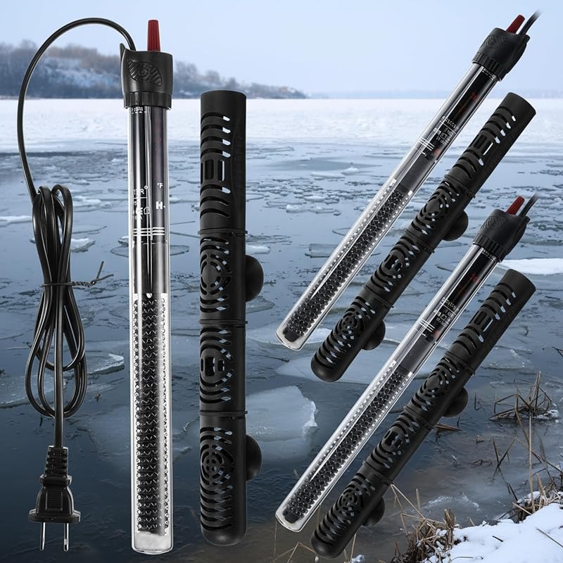 VIHOSE 3 Pcs 300W Submersible Pond Heater Small Outdoor Ponds,Practical — pond-deicer-pack for pond deicer under 30