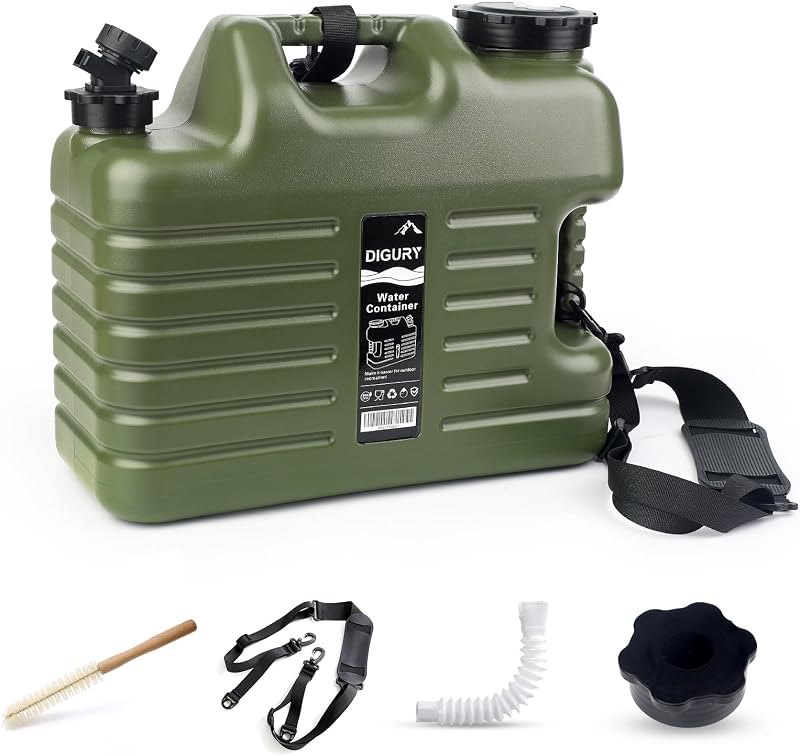 Digury 5 Gallon Water Jug, Camping Water Container BPA Free Water Storage with Spigot No Leakage Portable Emergency