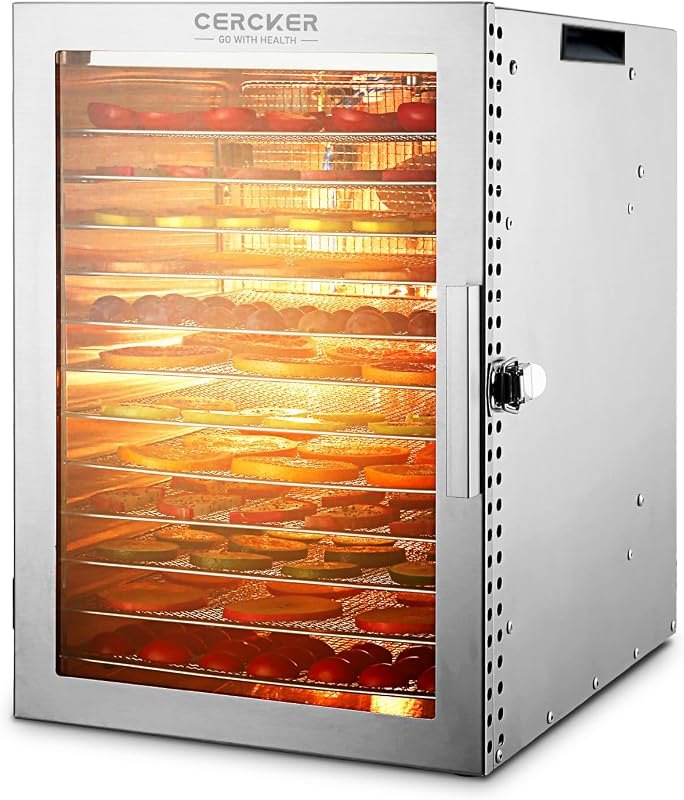 Food-Dehydrator Machine Adjustable Temperature 12 Trays 800W Food Dryer — food dehydrator no leak for food dehydrator