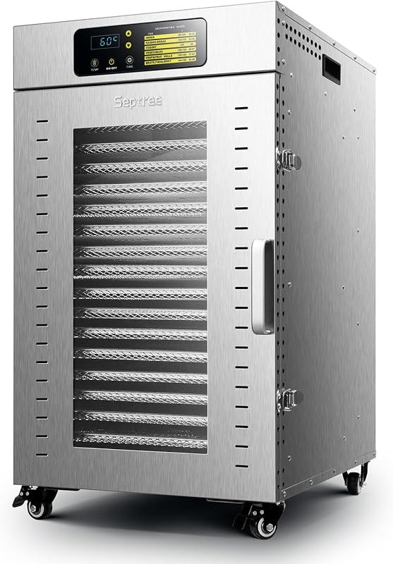 Commercial Food Dehydrator 18 Trays, 2000W Large Capacity 34.42ft² Food Dryer Machine for Jerky, Meat, Fruit, Herbs