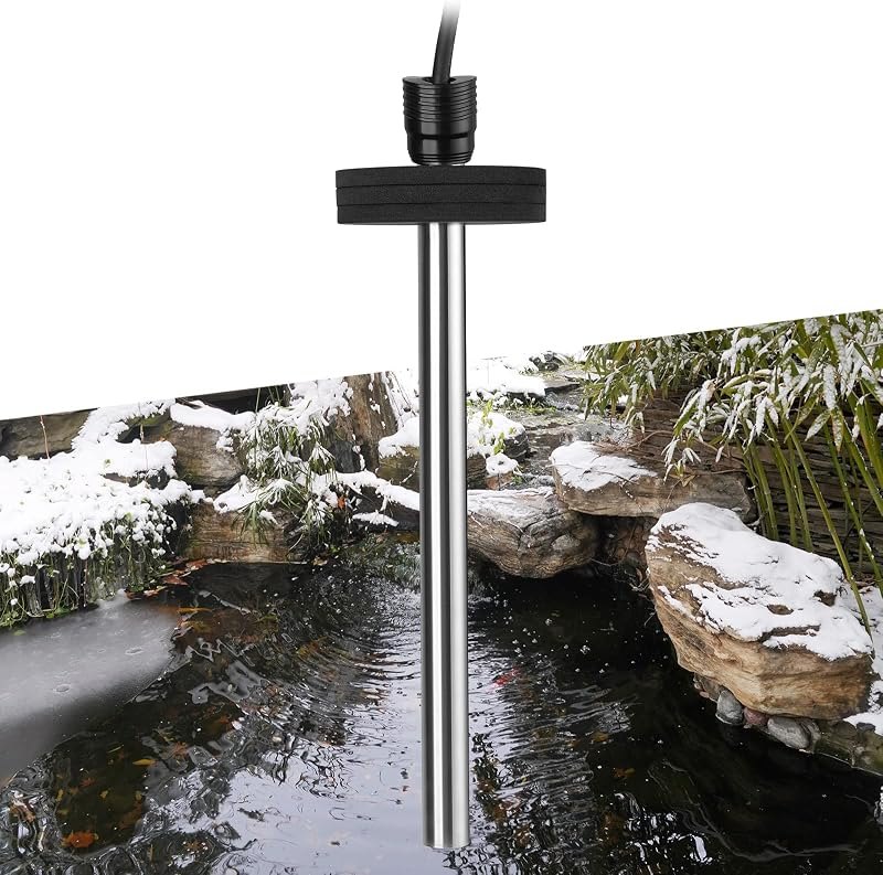 Outdoor Pond Heater - 150W 300W 600W Aquarium Heater for Small Ponds, Kio Pond, Pond De-icer with Long Cable Wire and