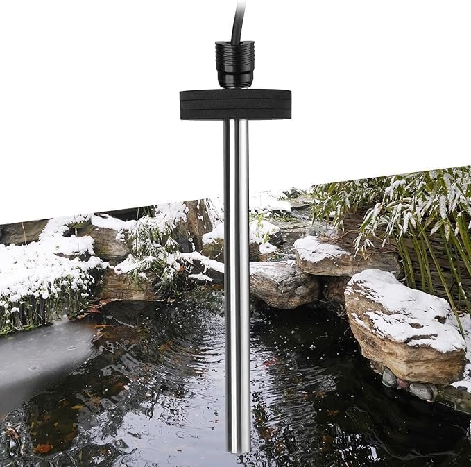 HITOP Outdoor Pond Heater - 150W 300W 600W Aquarium Heater for Small Ponds, Pond De-icer with 16.4Ft Long Cable Wire