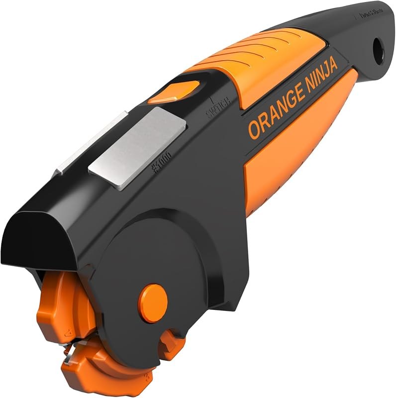 Orange Ninja 7-in-1 Garden Tool & Knife Sharpener- One Tool for Every Blade — pruner sharpener for bypass pruners
