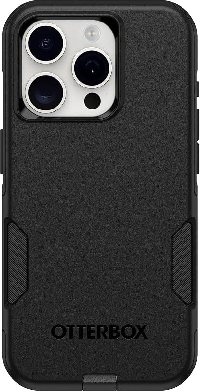 OtterBox iPhone 15 Pro (Only) Commuter Series Case - Black, Slim & Tough, Pocket-Friendly, with Port Protection — case