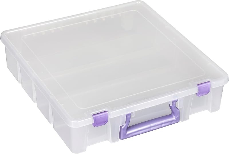 ArtBin Essentials 12 x 12 One-Compartment Craft Box, Clear — soft plastic organizer for tackle box waterproof durable