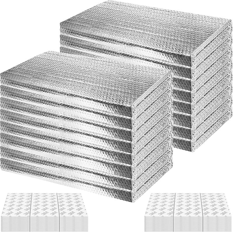 16P Garage Door Insulation Kit Panels 6MM 16x8FT for Double Garage Door, Pre-Cut Bubble Reflective Aluminum Foil Sheet