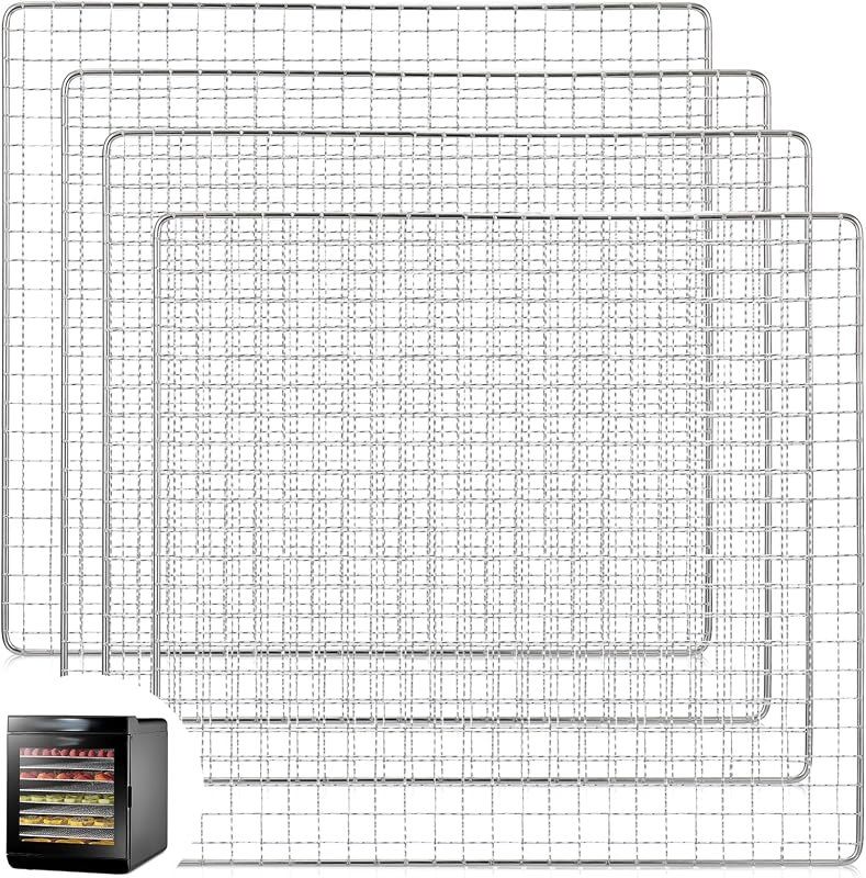 Baderke 4 Pcs Stainless Steel Dehydrator Trays Compatible with CP267-FD — food dehydrator replacement for food