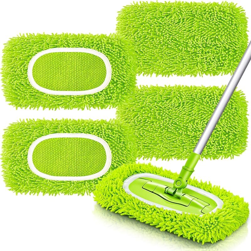 Unoutur Reusable Dry Sweeping Cloths Microfiber Wet Mop Pads Compatible with Swiffer Sweeper Mop Replacement Sweeping