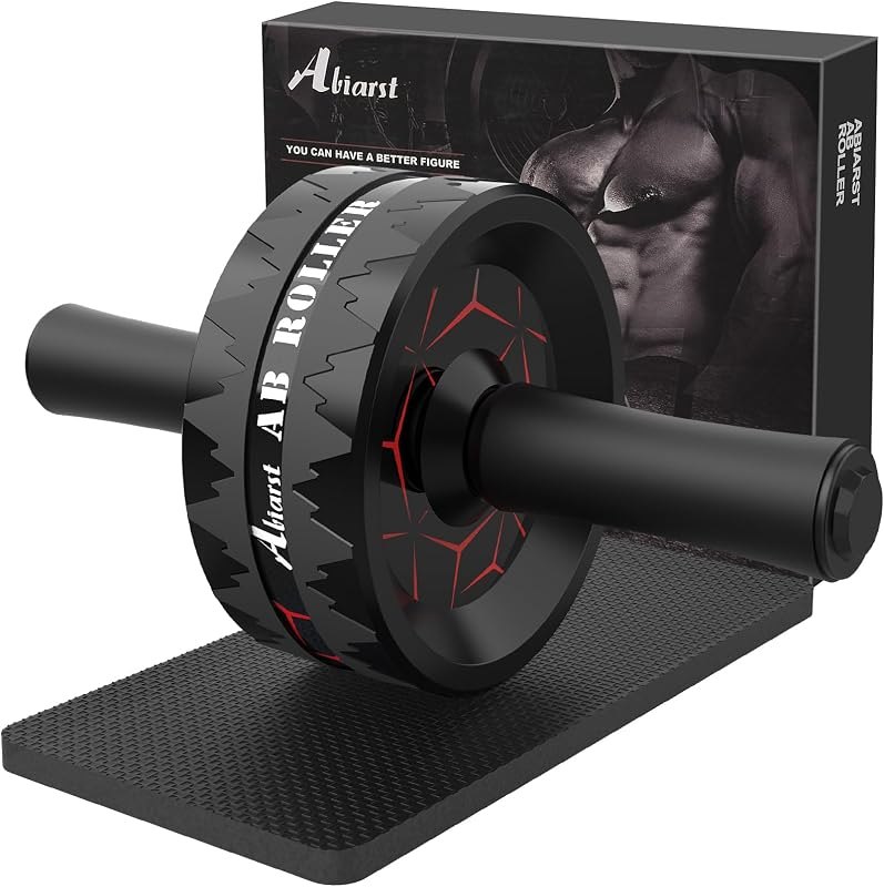 Abiarst Ab Roller Wheel, Abs Workout Equipment for Abdominal & Core Strength Training, Home Gym Exercise Wheels for