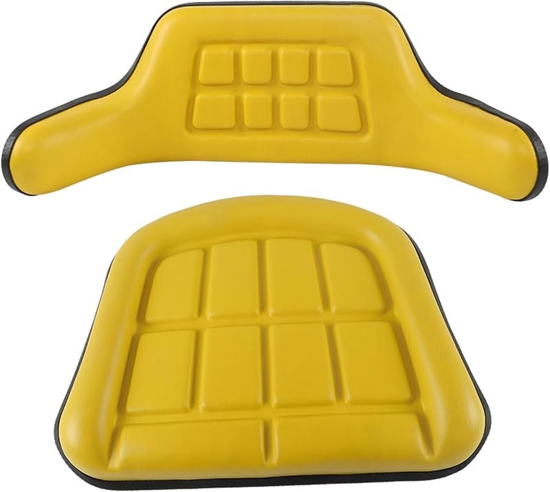 GXYWADY 2 Piece Yellow Seat Cushion Set AT25964 AT20490 Replacement for John Deere 310 310A 310B 401 401B 401C 401D