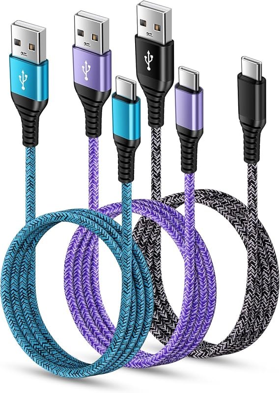 USB C Charger Cable Fast Charging 3 Pack 6ft for iPhone 17 16 15 Pro Max/15 — cable for best iPhone 15 Pro accessories
