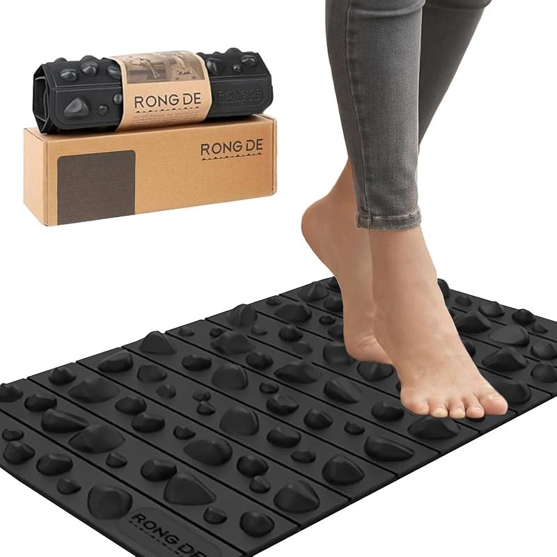 Portable Feet Acupressure Mat, Foldable Foot Massager Mat, Pressure Point Massage Pad, Anti Fatigue Office Standing